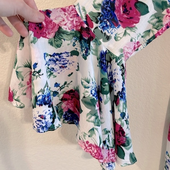 Umgee Women's Dress Small White Bohemian Oversized Floral Cottagecore Prairie - Picture 7 of 14